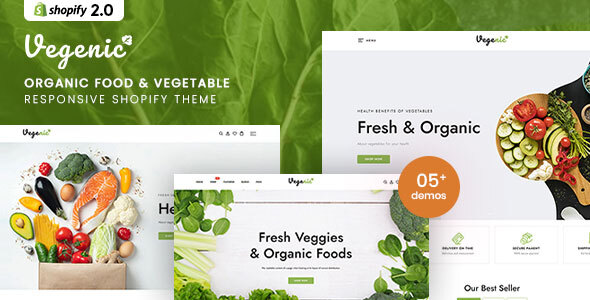 [Download] Vegenic – Organic Food Responsive Shopify Theme 