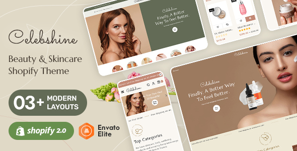 [Download] Celebshine – Premium Shopify Theme for Beauty Cosmetics & Skincare 
