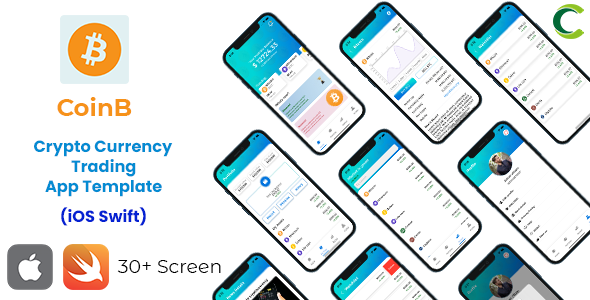 [Download] Crypto Currency Trading App Template in iOS Swift | BitCoin App Template iOS Swift | CoinB 