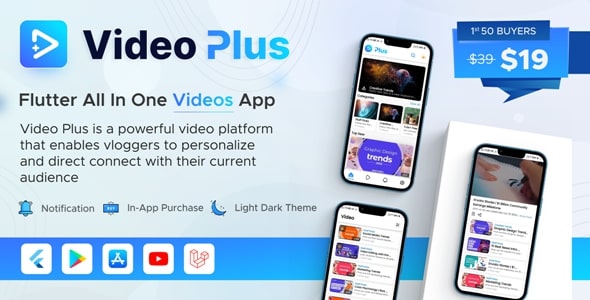 Nulled Video Plus – Flutter All In One Videos App with Laravel Admin Panel free download