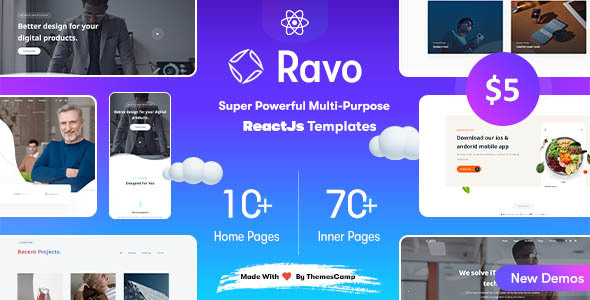 Nulled Ravo – React Multipurpose Creative Template free download