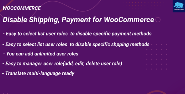 Nulled Disable Shipping, Payment for WooCommerce free download