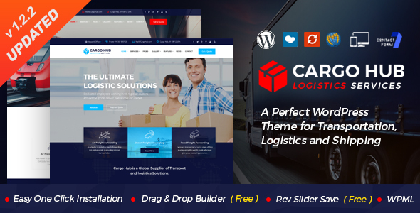 [Download] Cargo HUB – Transportation and Logistics WordPress Theme 