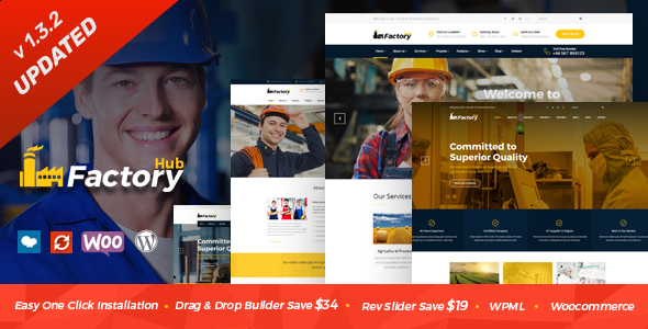[Download] Factory HUB – Industry and Construction WordPress Theme 
