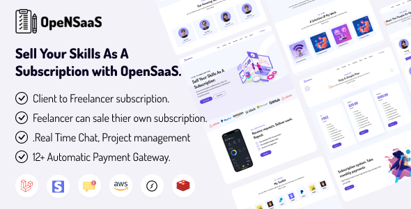 [Download] OpenSaaS – Multi Level Subscription selling Platform 