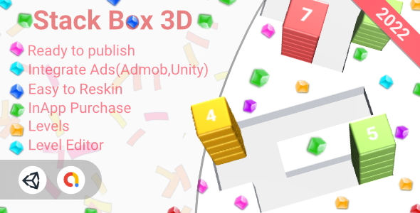 [Download] Stack Box 3D(Unity Game+Admob+iOS+Android) 