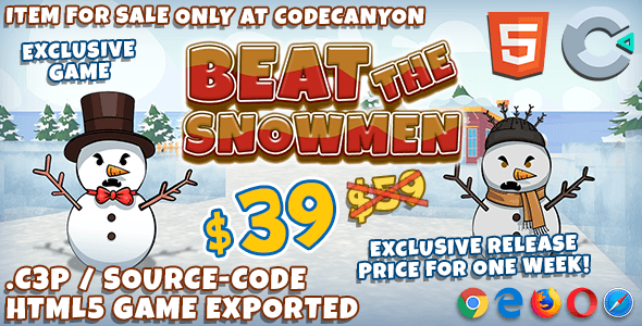 [Download] Beat the Snowmen 3D HTML5 Game – With Construct 3 File 