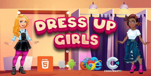 [Download] Dress Up Girls – Dress Up Game – HTML5/Mobile (C3p) 
