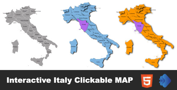 [Download] Interactive Italy Clickable Map 