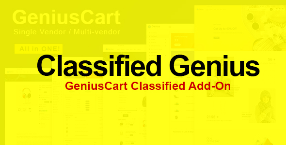 [Download] Classified Genius – GeniusCart Classified Add-On 