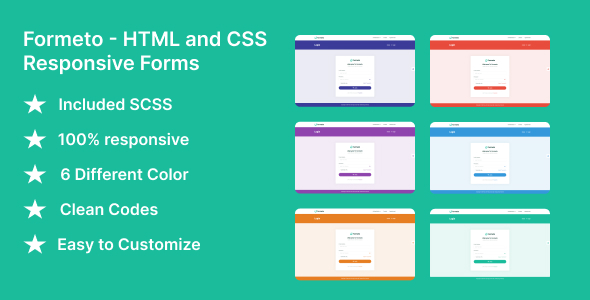 [Download] Formeto – HTML and CSS Responsive Forms 