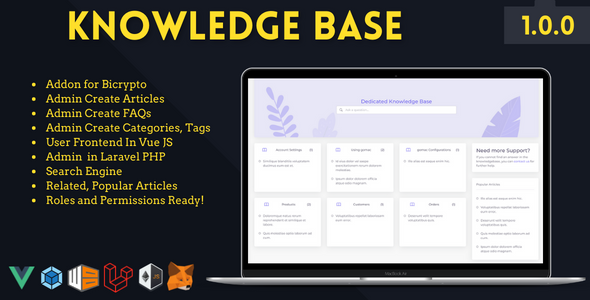 [Download] Knowledge Base & FAQs addon for Bicrypto 