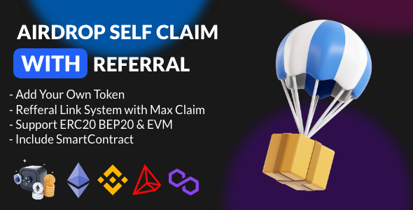 [Download] Airdrop Crypto with Self Claim and Refferal – Airdrop Tokens BEP20 ERC20 Support 