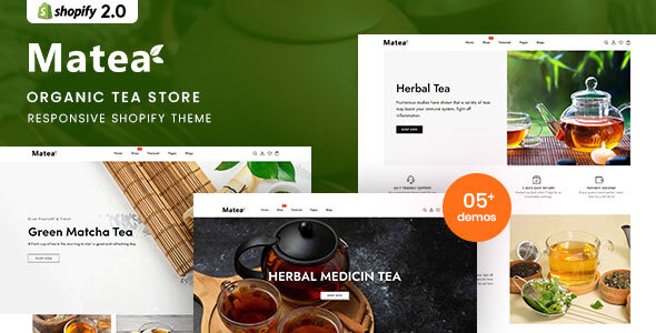 [Download] Matea – Organic Tea Store Responsive Shopify 2.0 Theme 