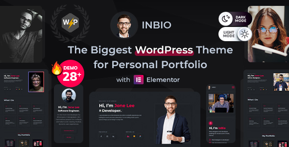 [Download] InBio – Personal Portfolio WordPress Theme 