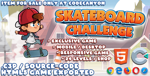 [Download] Skateboard Challenge – HTML5 Game (Construct 3) 