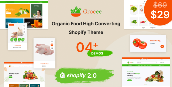 Nulled Grocee – The High Converting Organic Food Shopify Theme free download
