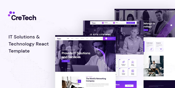 Nulled CreTech – IT Solutions & Technology React Template free download