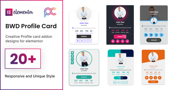 [Download] Profile Card addon for elementor 