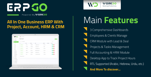 [Download] ERPGo – All In One Business ERP With Project, Account, HRM, CRM & POS 