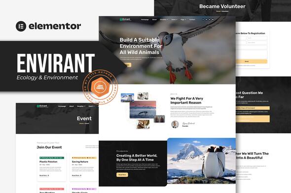 [Download] Envirant – Ecology and Environment Elementor Pro Template Kit 