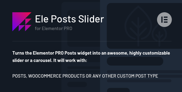 [Download] Ele Posts Slider – any post type slider for Elementor PRO 