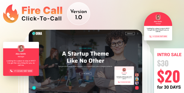 Nulled Fire Call – WordPress Click-To-Call Button Plugin free download