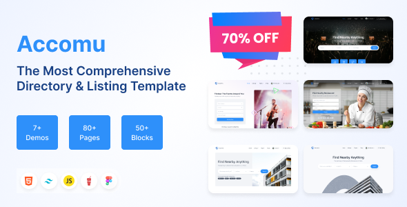 Nulled Accomu – Directory & Listings HTML Template free download