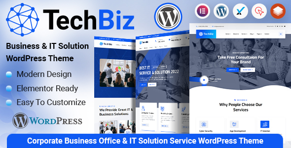 [Download] Techbiz – IT Solution Service WordPress Theme 