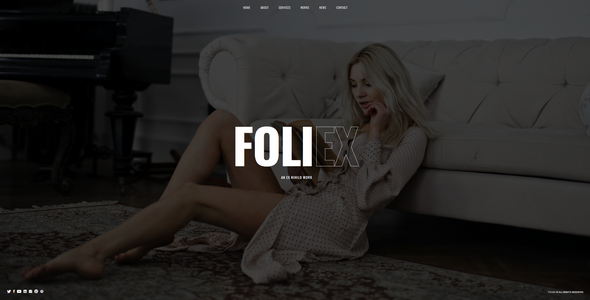 [Download] Foliex – One Page Portfolio WordPress Theme 
