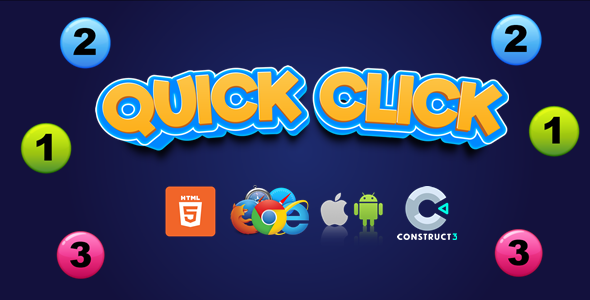 [Download] Quick Click – Speed Test Game – HTML5/Mobile – C3P 
