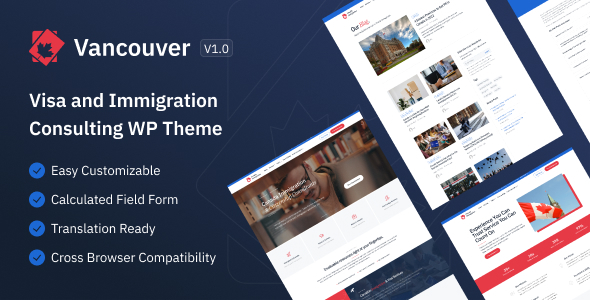 [Download] Vancouver – Canada Immigration WordPress Theme 
