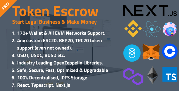 [Download] Token Escrow – Decentralised Web3 ERC20, BEP20, TRC20 Supported Escrow Platform 