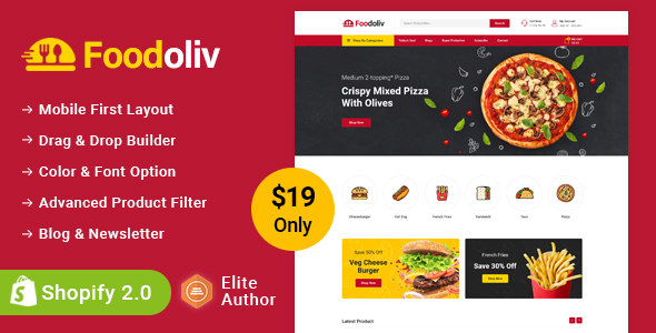 [Download] Foodoliv – Fast Food Restaurant Store Shopify 2.0 Responsive Theme 