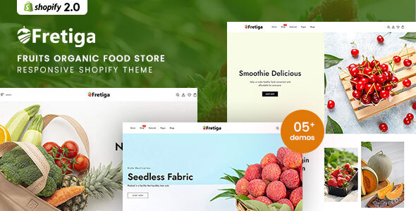 [Download] Fretiga – Fruits Organic Food Responsive Shopify Theme 