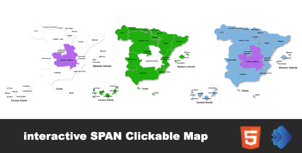 [Download] Interactive Span Clickable Map template 