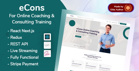 [Download] eCons – Online Coaching & Consulting Courses React Next.js System 