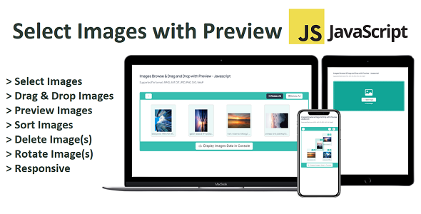 [Download] JavaScript – Images Select and Drag & Drop with Preview 