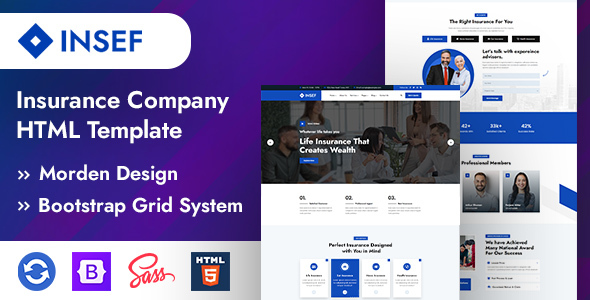 Nulled Insef – Insurance Company HTML5 Template free download