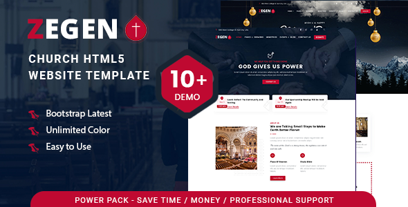[Download] Zegen – Church HTML5 Website Template 