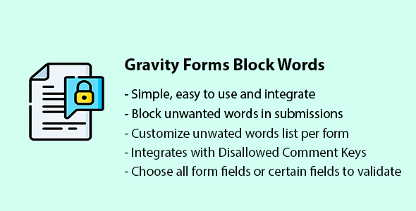 [Download] GravityForms Block Words 