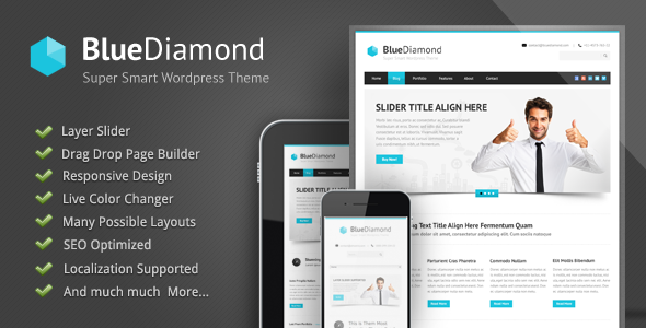 Download Blue Diamond – Responsive Corporate WP Theme Nulled 