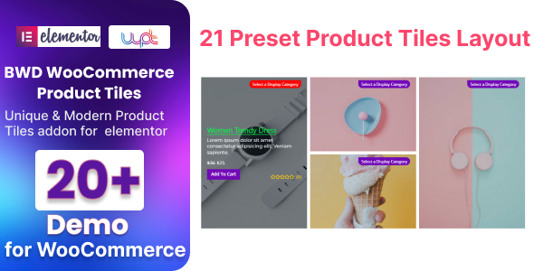 [Download] WooCommerce Product Tiles Addon For Elementor 