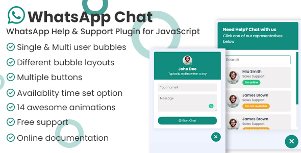 [Download] WhatsHelp – WhatsApp Help and Support Plugin for JavaScript 