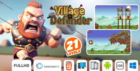 [Download] Village Defender – HTML5 Game (Construct3) 