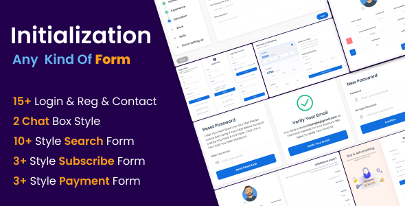 [Download] initForm – Multipurpose HTML form with authentication, chat-box, Multi-step Form, contact etc. 