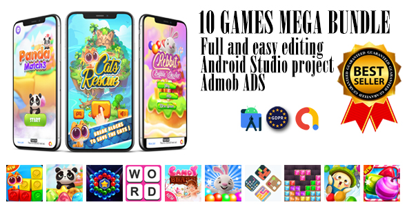 Nulled Bundle 10 Games (Admob + Android Studio) free download