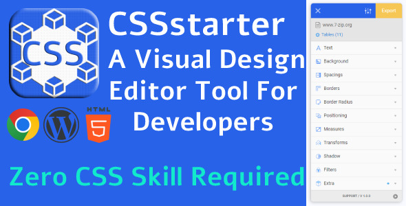 [Download] CSSstarter – A Visual Style Designer Editor Tool For Chrome Browser 