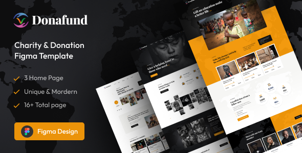 [Download] Donafund  – NonProfit Charity Figma Template 