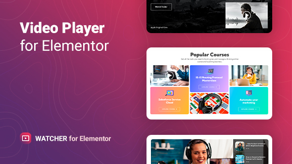 [Download] Watcher – Flexible Video Player for Elementor 